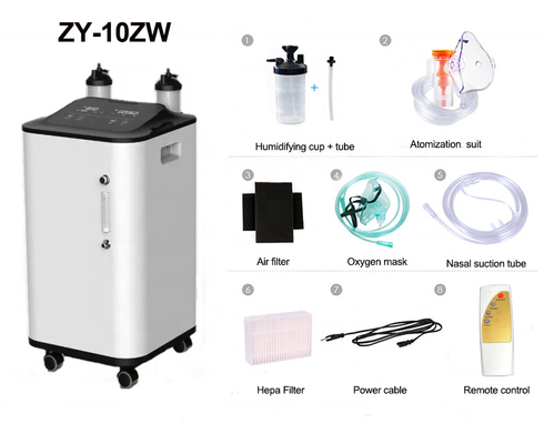 Amonoy 10 litro gerador médico portátil do oxigênio da máquina do O2 para a casa